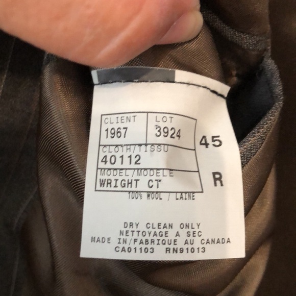 Paul Dione suit jacket Men's 45 R 100% wool sport coat formal blazer pinstripe - Picture 12 of 14